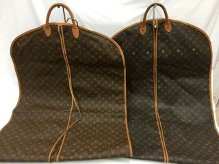 Auth Louis Vuitton Vintage Monogram Garment Travel Bag 2 Set 1e190130n "