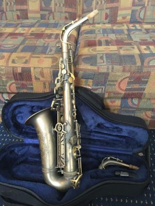 P.  Mauriat Pmxa 67rdk Dark Vintage Alto Saxophone 2 Neck Very Good