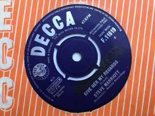 Rare Decca 45; 1963 Steve Marriott - Give Her My Regards - Strong Vg