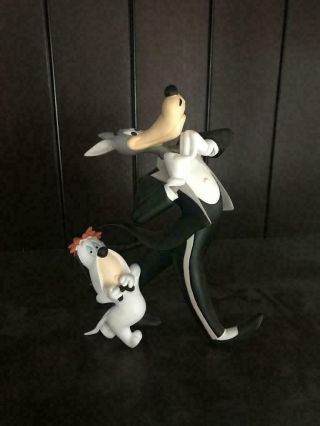 Extremely Rare Tex Avery & Droopy Walking In Tuxedo Demons & Merveilles Statue