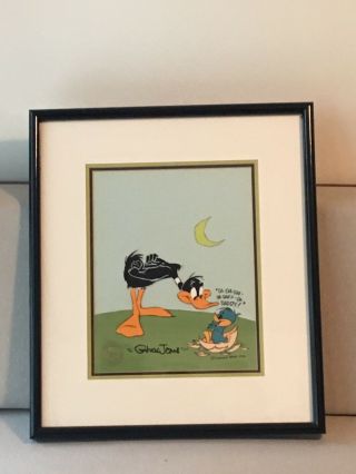 Daffy Daddy Daffy Duck Chuck Jones Signed Framed Verry Rare Wb Cel Looney Tunes