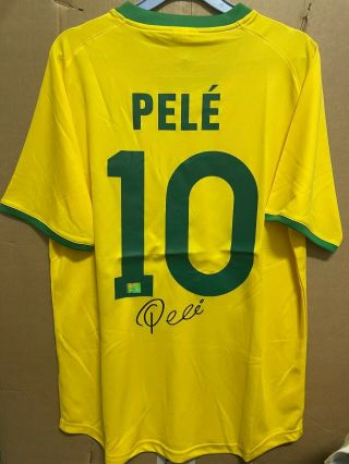 Signed Pele Brazil Shirt With