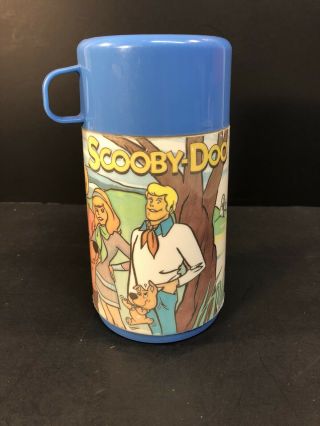 1984 Scooby Doo Thermos For Lunchbox Aladdin Dark Blue Lid No Velma