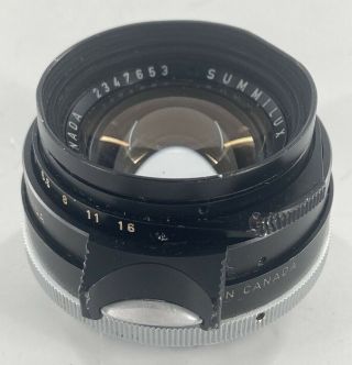 Leica Leitz Canada Summilux 35mm F/1.  4 Lens for Leica M RARE Vintage 3