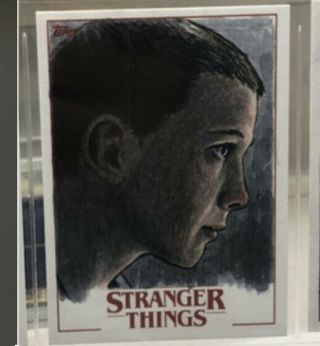 Topps Stranger Things Eleven Sketch Card Dan Bergren 1/1