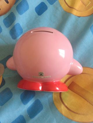 VERY RARE Kirby 64 KIRBY Piggy Coin Bank Figure Toy Nintendo 2000 FRAGILE Small 2