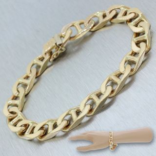 Vintage Estate 14k Solid Yellow Gold Mariner Link Chain Bracelet 8.  00 " 47.  0g