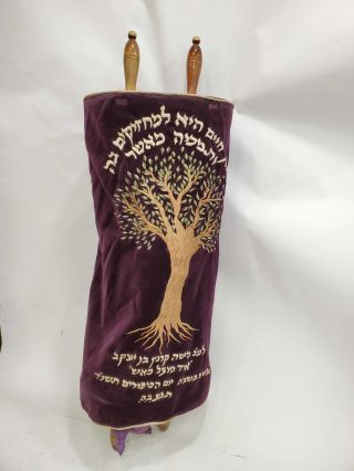 Torah Ashcenazi Vintage Sefer Torah Jewish Judaica Teach Display Gift Full Size
