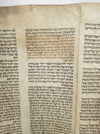 Torah Ashcenazi vintage Sefer Torah Jewish Judaica teach display gift full size 3