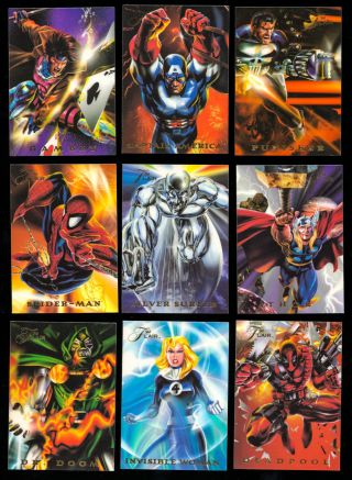 Flair (fleer) 1994 Marvel Comics Annual Power Blast - 18 Card Complete Insert Set