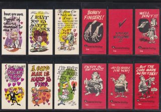 1969 Topps Giant Size Funny Valentine - Red Back,  Complete Set Of 55