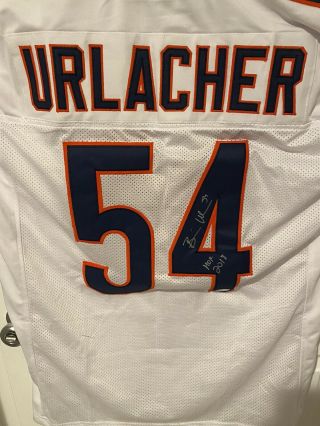 Chicago Bears Brian Urlacher Signed Custom Pro Style White Jersey Jsa Authent.