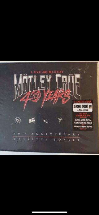 Motley Crue 40th Anniversary Rsd2021 Cassette Boxset Usa In Hand