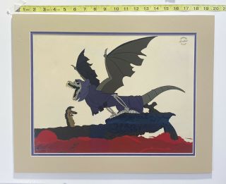 All Dog Go To Heaven Production Cel Of Charlie’s In Hell Matted Don Bluth 1989