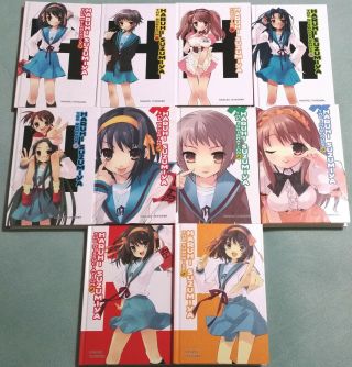 Haruhi Suzumiya Hardcover Novels 1 - 10 Light Novel Set English Single Owner