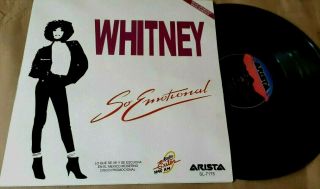 Whitney Houston - So Emotional - 12 " - Mexico Promo Radio Unique Cover Ps Arista