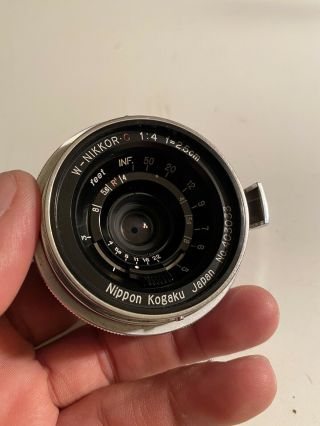 Vintage Nikon Nippon Kogaku W - Nikkor - C 1:4 F = 2.  5 Cm Lens