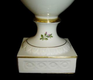 Vintage RARE Royal Copenhagen Pair Saxon Flora Flower Cherubs Covered Urn Vases 5