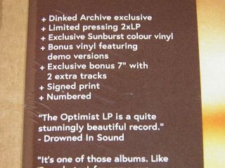 Turin Brakes - The Optimist 2lp Dinked Sunburst Vinyl,  7 ",  Signed Print