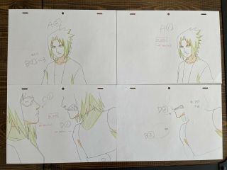 Naruto Production Sketch Genga/ Not Anime Cel Of Sasuke