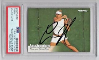 2003 Netpro Tennis Anna Kournikova Rookie Rc Signed Auto Card 10 Psa/dna
