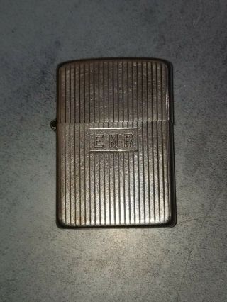 Vintage Sterling Silver - Emr - Zippo Lighter Very Rare 3 Hinges