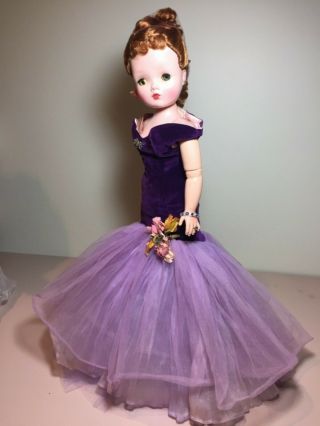 Madame Alexander Cissy Doll In Purple Velvet Torso Gown