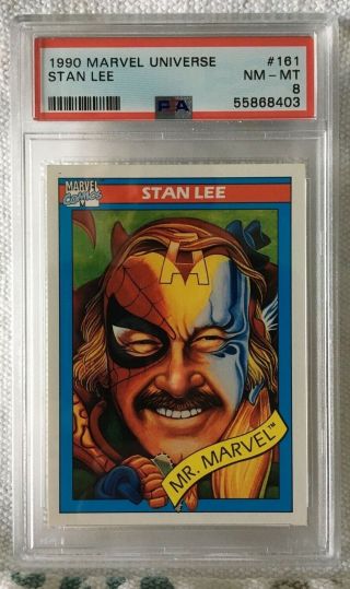 1990 Marvel Universe Stan Lee 161 Psa 8