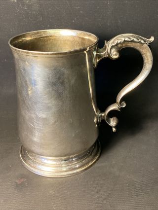 Georgian Sterling Silver Tankard London 1768 Maker John Bucket 486 Grams 1 Pint