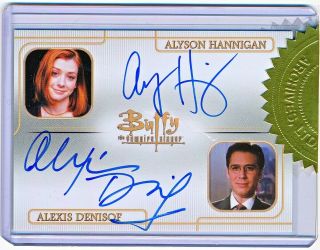 Buffy Vampire Slayer Collector Series 3 Alyson Hannigan Alexis Denisof Autograph