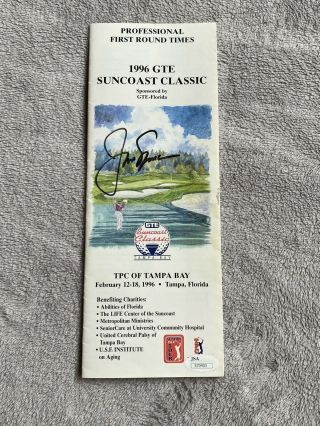 Jack Nicklaus Autographed Signed 1996 Gte Suncoast Classic Program Jsa