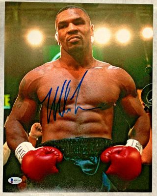 Mike Tyson Autographed 11x14 Boxing Photo Signed Beckett Bas