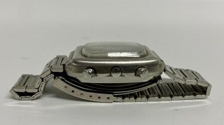 SEIKO MONACO 7016 - 5001 Men ' s Vintage 1970 ' s Automatic Chronograph Silver Watch 6