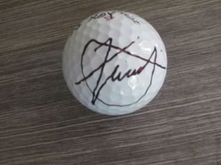 Inscribed " 17 Roy " Xander Schauffele Signed Titleist Golf Ball Bas Pga Flag