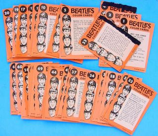 1964 TOPPS BEATLES COLOR NON - SPORTS BUBBLE GUM TRADING CARDS COMPLETE SET 1 - 64 2