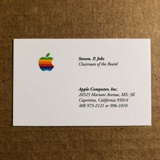 MSCHF ' Boosted Packs ' First Edition - Steve Jobs Apple Computers Business Card 2