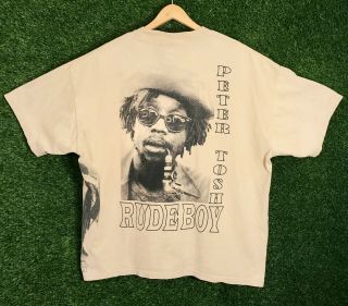 Vtg Bob Marley Shirt Wailers Bunny Peter Tosh All Over Print Rap Tee 2