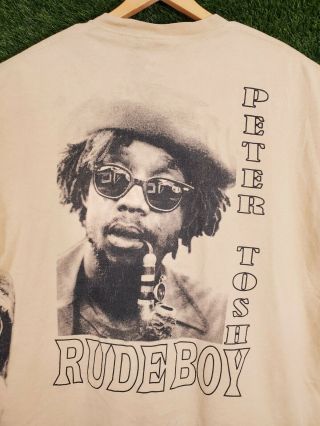 Vtg Bob Marley Shirt Wailers Bunny Peter Tosh All Over Print Rap Tee 5