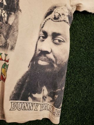Vtg Bob Marley Shirt Wailers Bunny Peter Tosh All Over Print Rap Tee 6