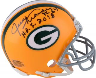Jerry Kramer Green Bay Packers Autographed Throwback Mini Helmet & " Hof 18 " Insc