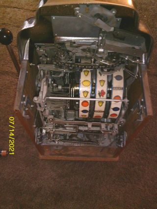 Vintage Jennings Standard Chief Five Cent Slot Machine w/key - NEEDS SOME WORK 5