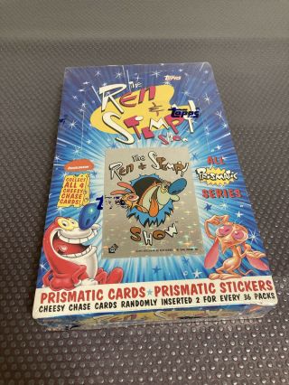 1993 Topps Ren & Stimpy Prismatic Cards And Stickers,  Factory.