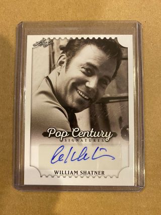 William Shatner 2016 Leaf Pop Century Signatures Autograph