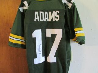 Davante Adams Signed Green Bay Packers Custom Green Jersey Xl Jsa