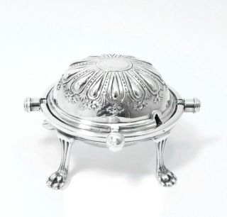 William B.  Meyers Miniature Sterling Silver Roll Top Bread Or Bun Warmer Large