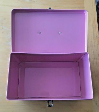 Vintage Sanrio Carousel Tweedle Dee Dee Bear Metal Tin Box 1991 Pink 3