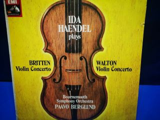 " Hmv Asd 3483 1st Ida Haendel Britten /walton Violin Ctos Berglund Nm