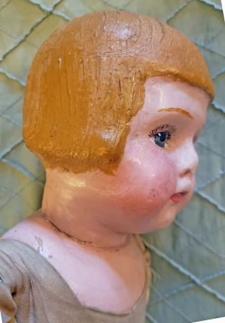 Martha Chase Cloth Doll Oil - Painted Cloth Character Doll with Bobbed Hair 3
