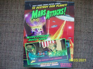 Mars Attacks Factory Box 36 Packs Topps Widevision 1996 Tim Burton
