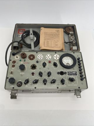 Ecco Tv - 7d/u Vintage Military Vacuum Tube Tester - Army Signal Corps - Usa